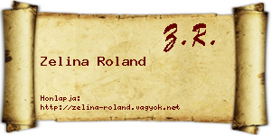 Zelina Roland névjegykártya